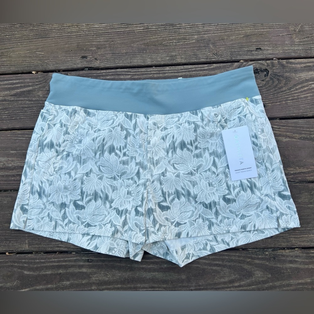 Athleta Womens Casual Pull-on Trekkie North Shorts Ethereal Bloom MSRP:$69|Sz:16